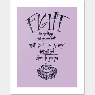fight like RBG Posters and Art